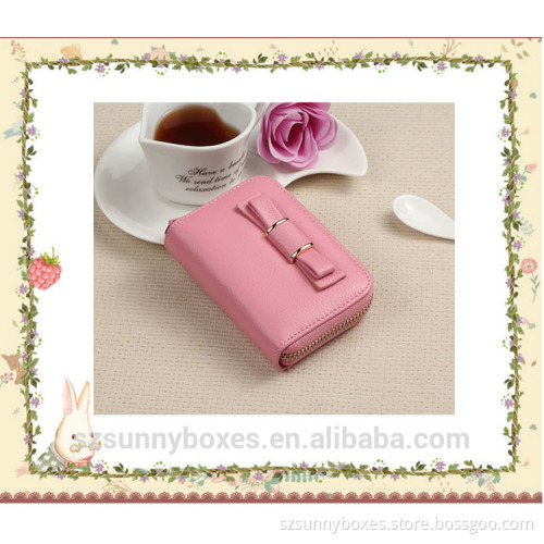 Fashion Promotional Leather Customized Logo money clip with spring